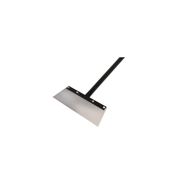 Floor Scraper, Spring Steel Blade, 18", 60" Steel Handle